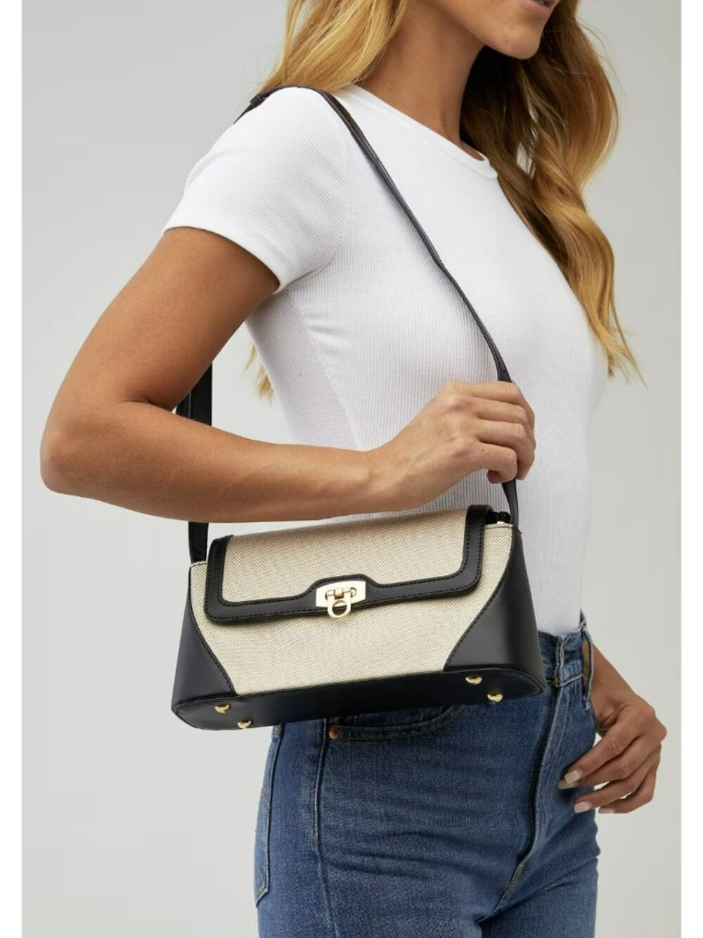8 Other Reasons Marie Two Tone Shoulder Bag New